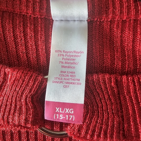 NWT No Boundaries Red Ribbed Cut Out Midi Dress Size XL (15-17) Jr - Picture 7 of 11